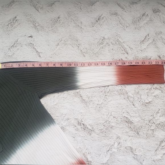 EUC Derek Lam 10 Crosby Tri-Colored "Lisel Rib Knit Polo", Women's size Large - Picture 9 of 12